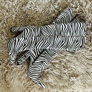 Dangerous Zebra Knee High Boots
